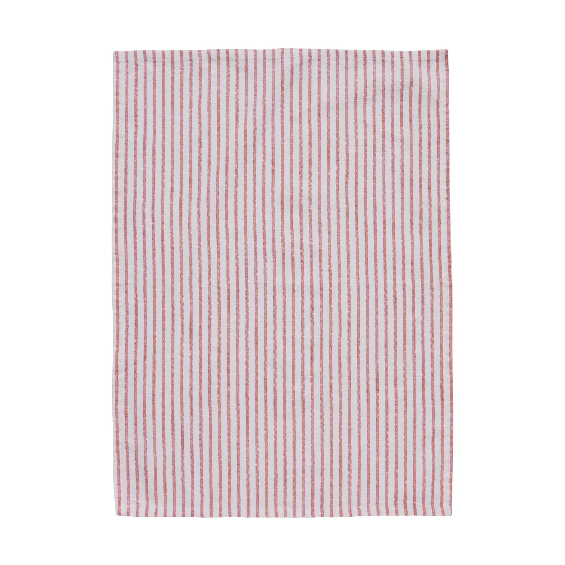 Olivia kitchen towel narrow stripes 50x70 cm, Off white-dark coral Lene Bjerre