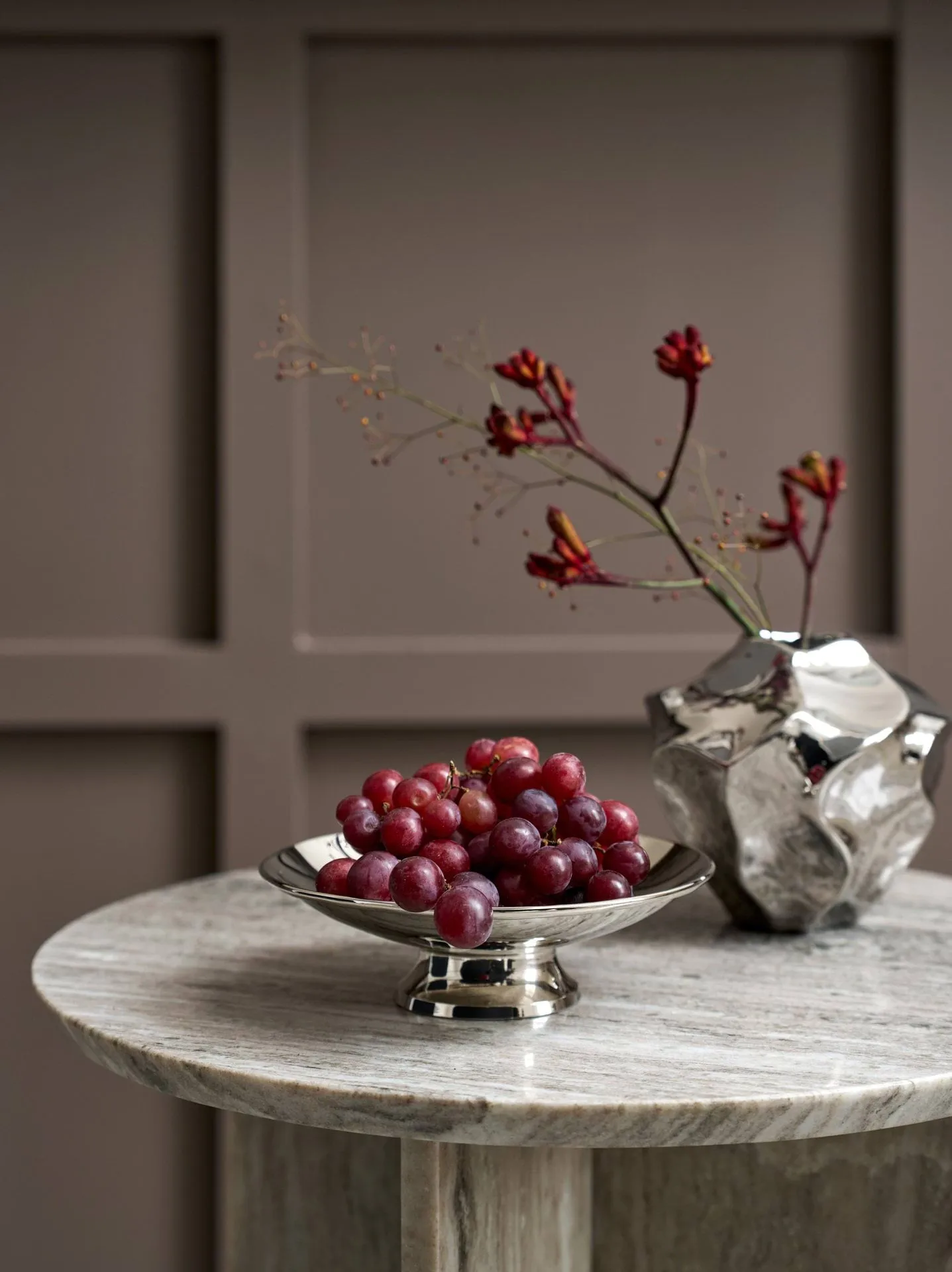 Sigrine bowl, Silver-coloured, Ø21xH6 cm Lene Bjerre