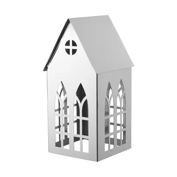 Sigrine house tealight holder - Silver-coloured, 11.5x11xH23 cm - Lene Bjerre