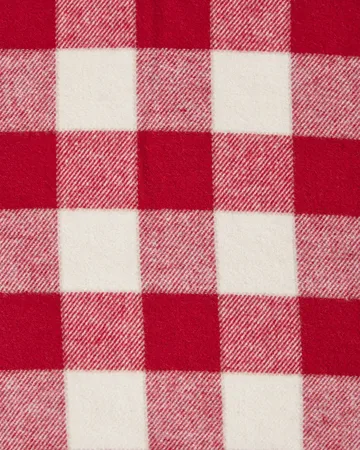 Checked Cotton Flannel pillowcase 50x90 cm - Red-light beige - Lexington