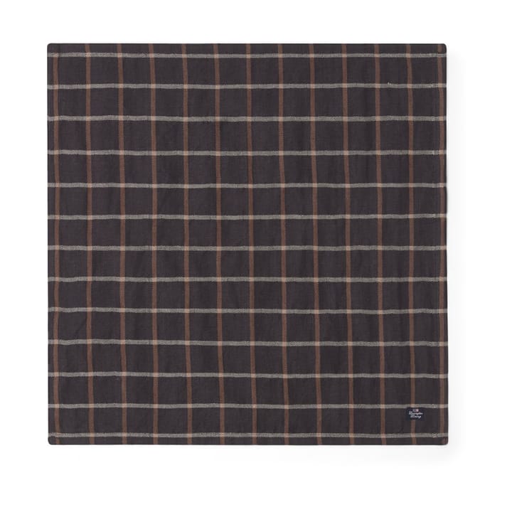 Checked Cotton Linen napkin 50x50 cm, Dark grey-beige Lexington