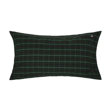 Checked cotton percale pillowcase - Green-navy, 50x90 cm - Lexington