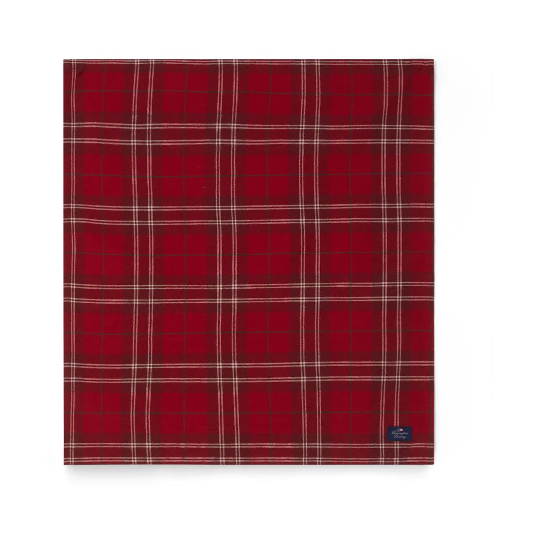 Checked Organic Cotton Oxford fabric napkin 50x50 cm, Red-beige-green Lexington