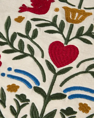 Christmas Tree velvet cushion cover - Light beige-multi, 50x50 cm - Lexington