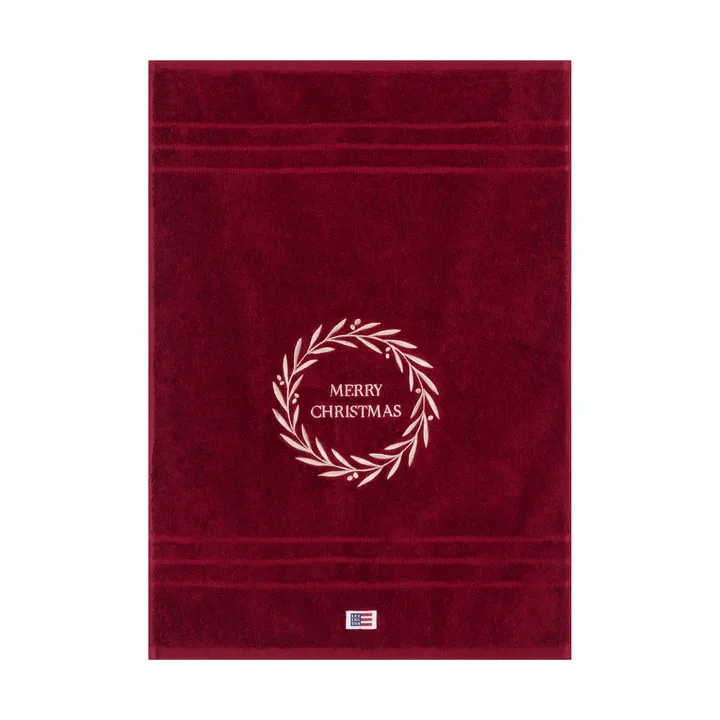 Christmas Wreath towel - Wine, 50x70 cm - Lexington