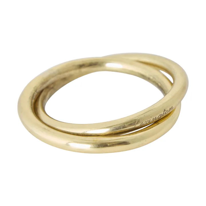 Double ring brass napkin ring - Gold, Ø4 cm - Lexington