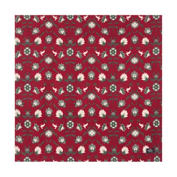 Flower-print organic cotton napkin - Red-beige-green - Lexington