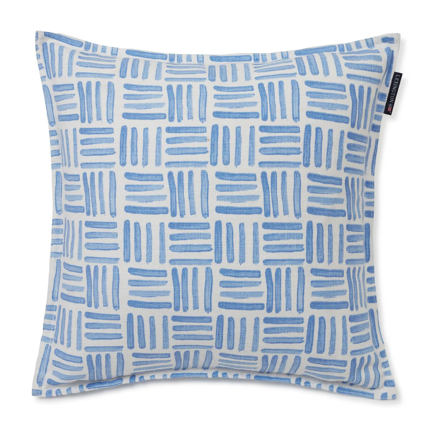Graphic Printed Cotton Canvase pillowcase 50x50 cm, Blue-White Lexington