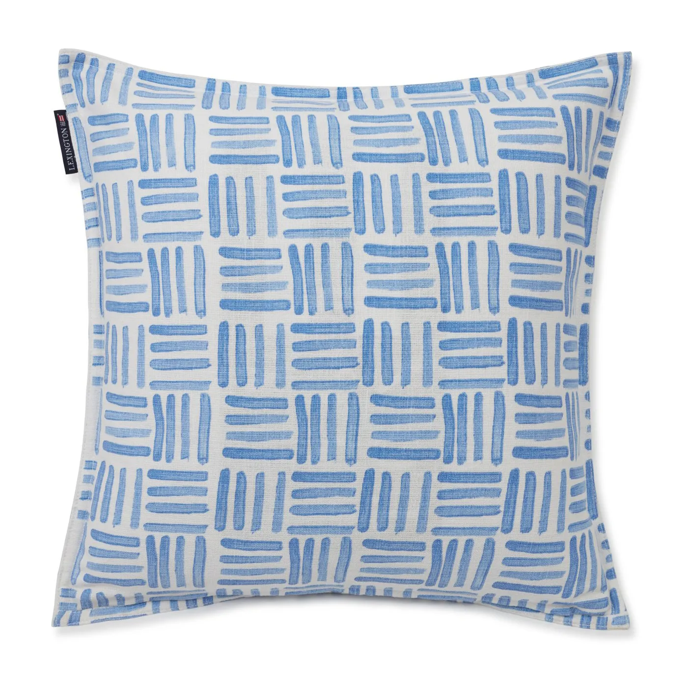 Graphic Printed Cotton Canvase pillowcase 50x50 cm, Blue-White Lexington
