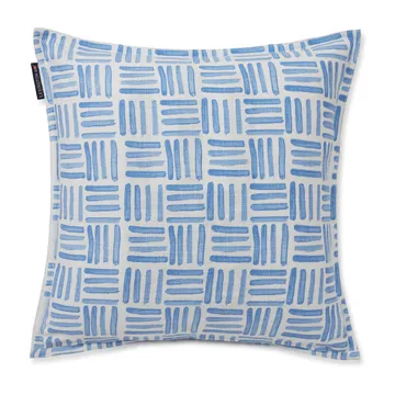 Graphic Printed Cotton Canvase pillowcase 50x50 cm - Blue-White - Lexington