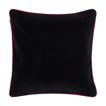 Heart organic cotton velvet cushion cover - Black-multi, 50x50 cm - Lexington