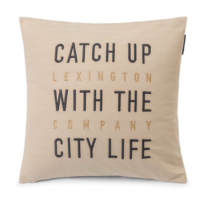 Herringbone Cotton Flanell pillowcase 50x50 cm, Light beige Lexington