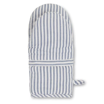 Icons Herringbone Striped oven glove - blue-white - Lexington