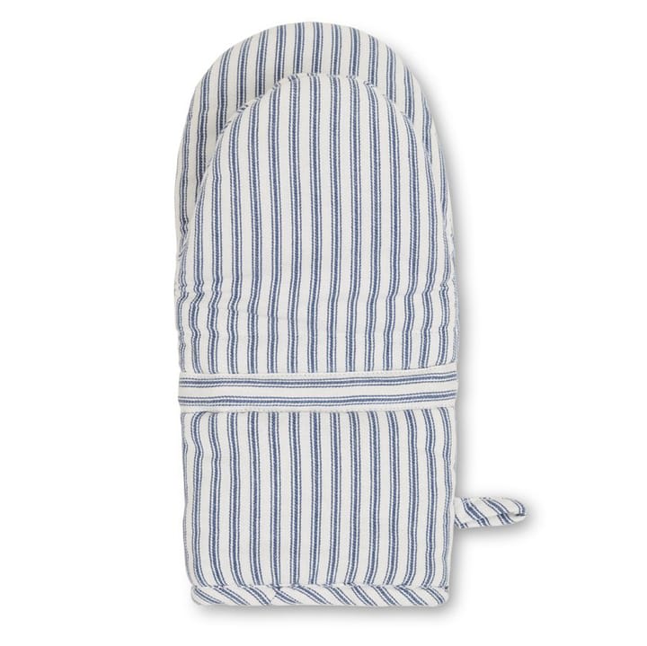 Icons Herringbone Striped oven glove, blue-white Lexington