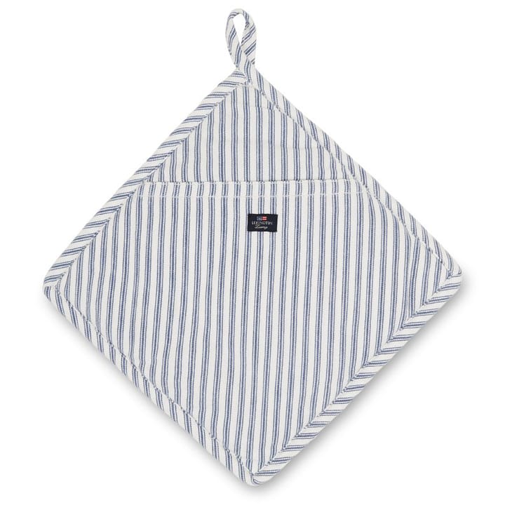 Icons Herringbone Striped pot holder, blue-white Lexington