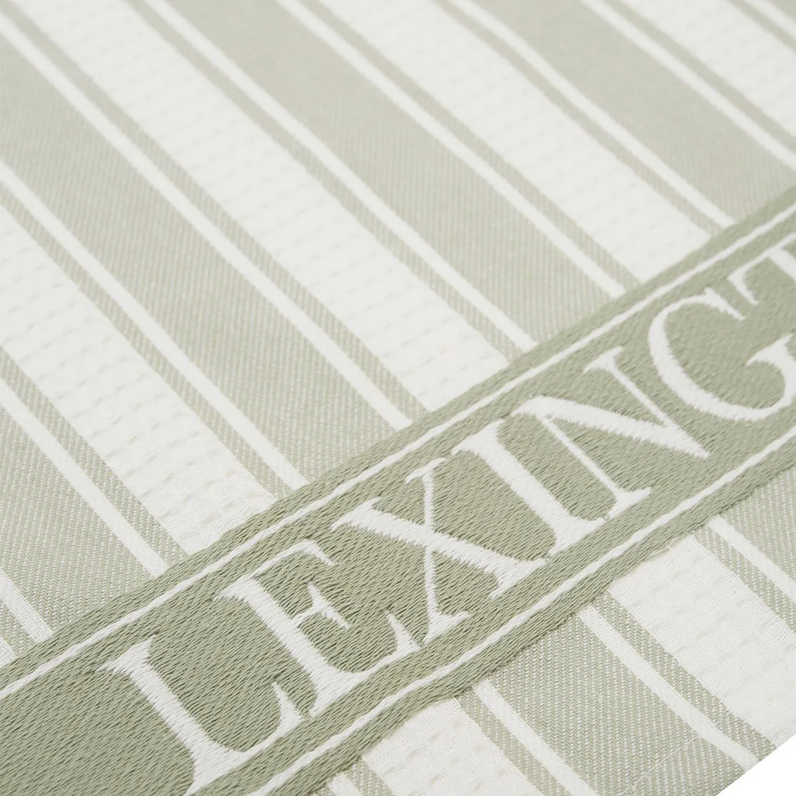Icons Waffle Striped kitchen towel 50x70 cm, sage green-white Lexington