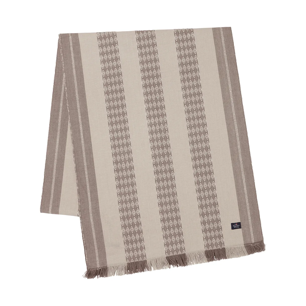 Jacquard Striped table runner 50x350 cm, Beige Lexington