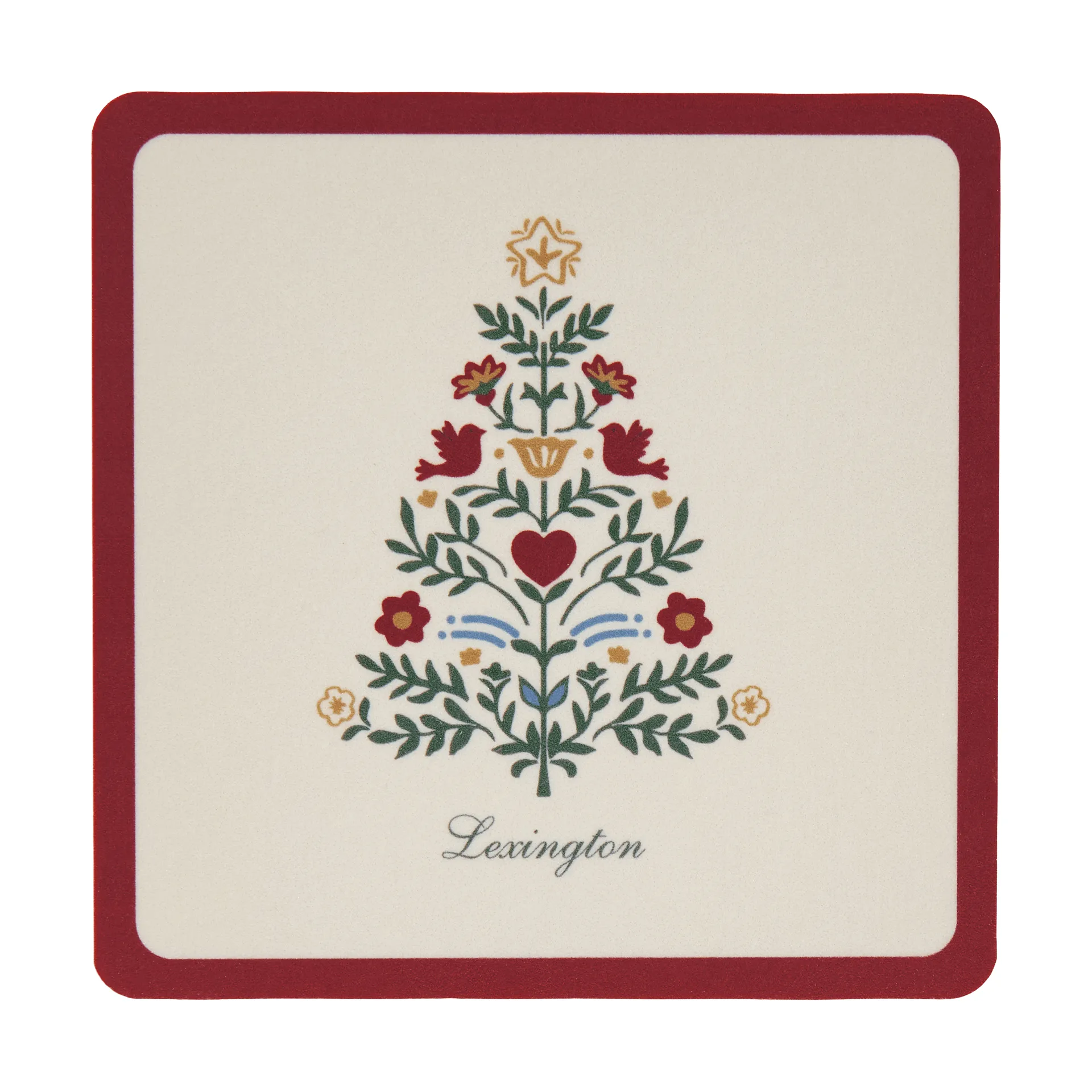 Lexington laminated coasters, Red-light beige, 9x9 cm, 4-pack Lexington