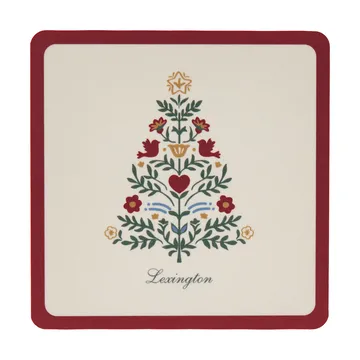 Lexington laminated coasters - Red-light beige, 9x9 cm, 4-pack - Lexington