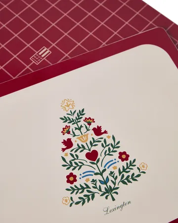 Lexington laminated double-sided placemat - Red-light beige, 30x40 cm, 2-pack - Lexington