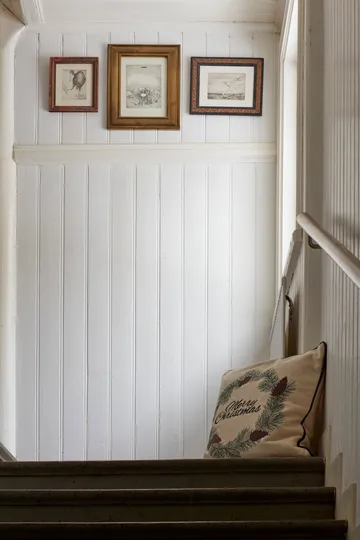 Merry Christmas Wool Mix pillowcase 50x50 cm - White-green-beige - Lexington