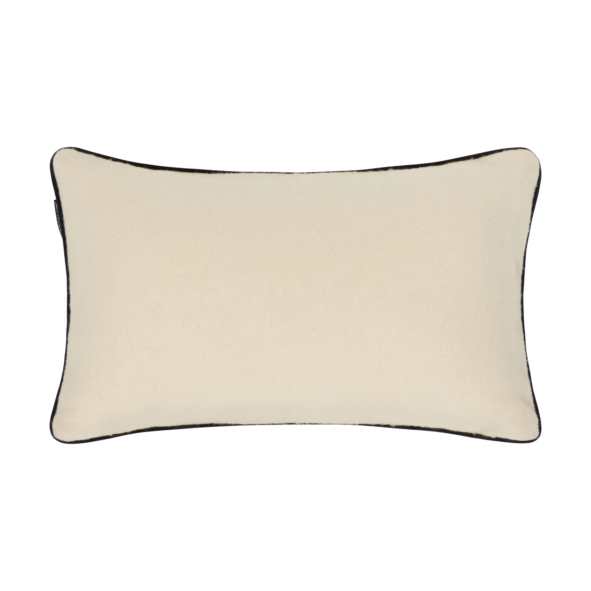 Mountains Logo wool-blend decorative cushion, White-navy, 50x30 cm Lexington