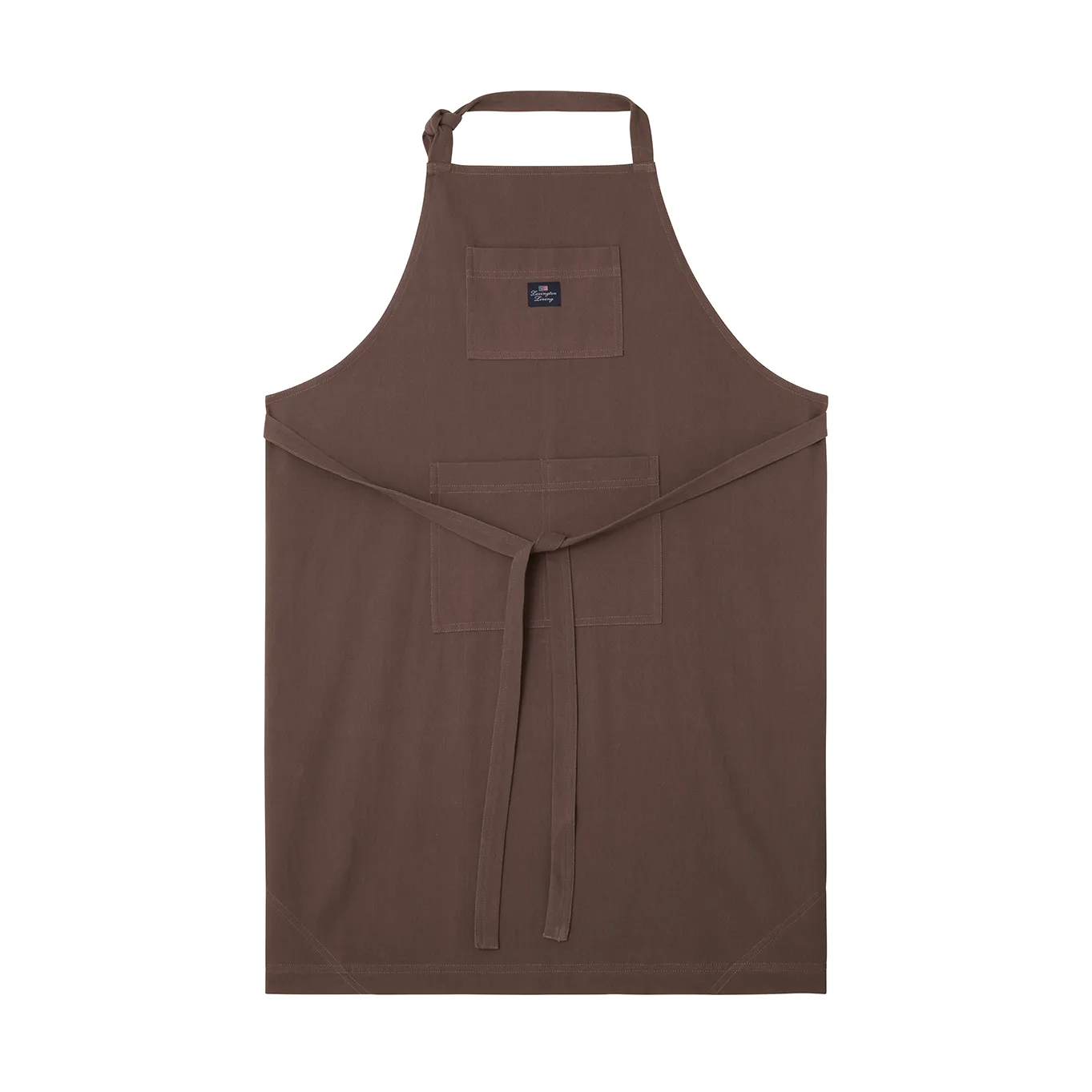 Organic Cotton apron, Brown Lexington