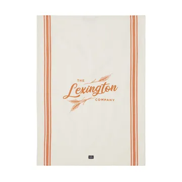 Organic Cotton kitchen towel 50x70 cm - White-orange - Lexington
