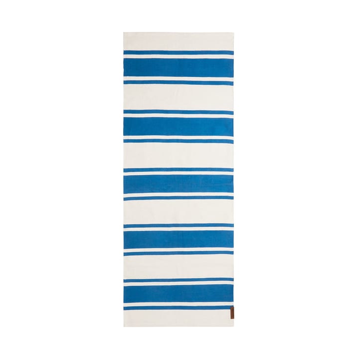 Organic Striped Cotton entrace rug 80x220 cm, Blue-white Lexington