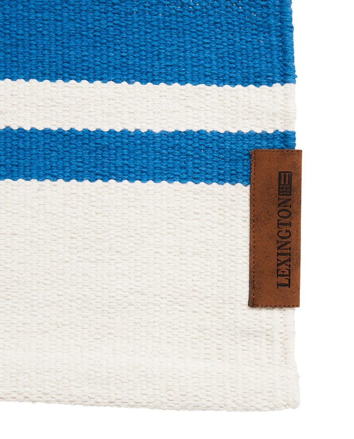 Organic Striped Cotton entrace rug 80x220 cm, Blue-white Lexington