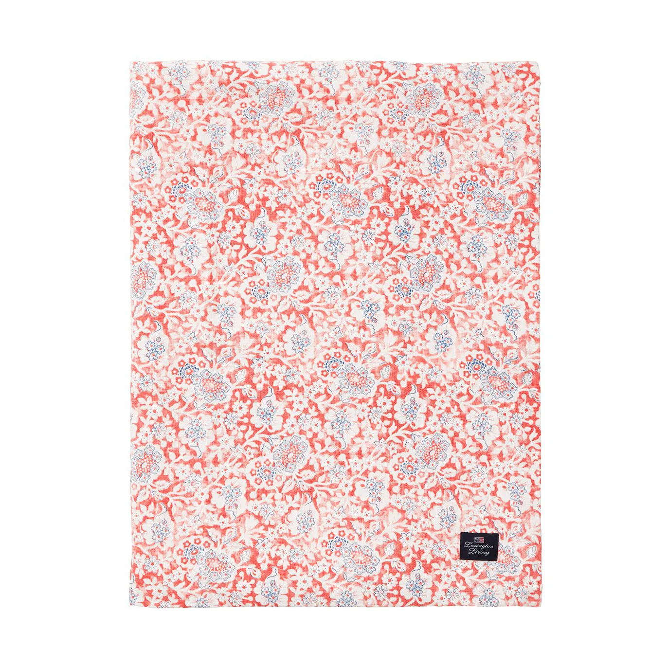 Printed Flowers Recycled Cotton tablecloth 150x250 cm, Coral Lexington