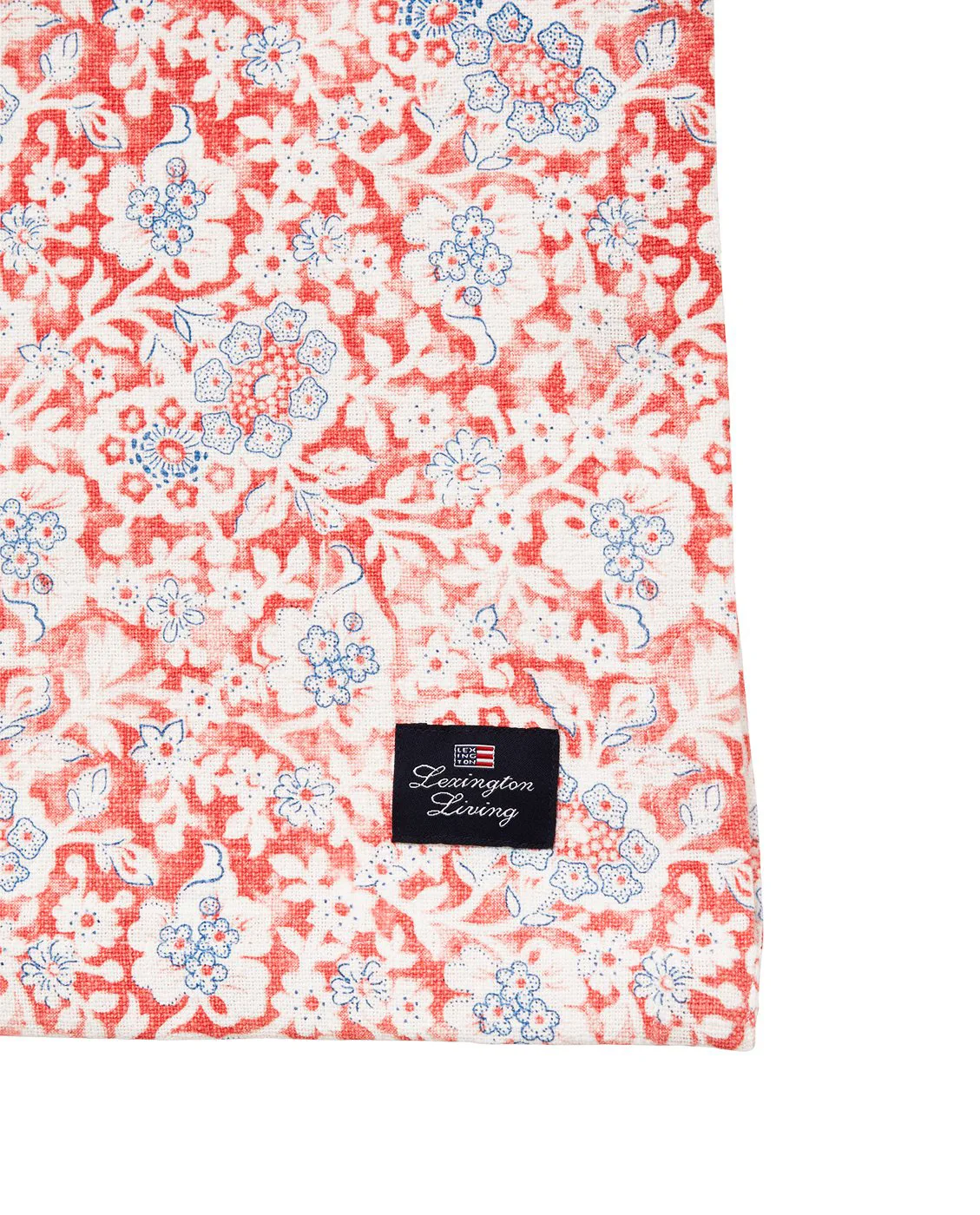 Printed Flowers Recycled Cotton tablecloth 150x250 cm, Coral Lexington