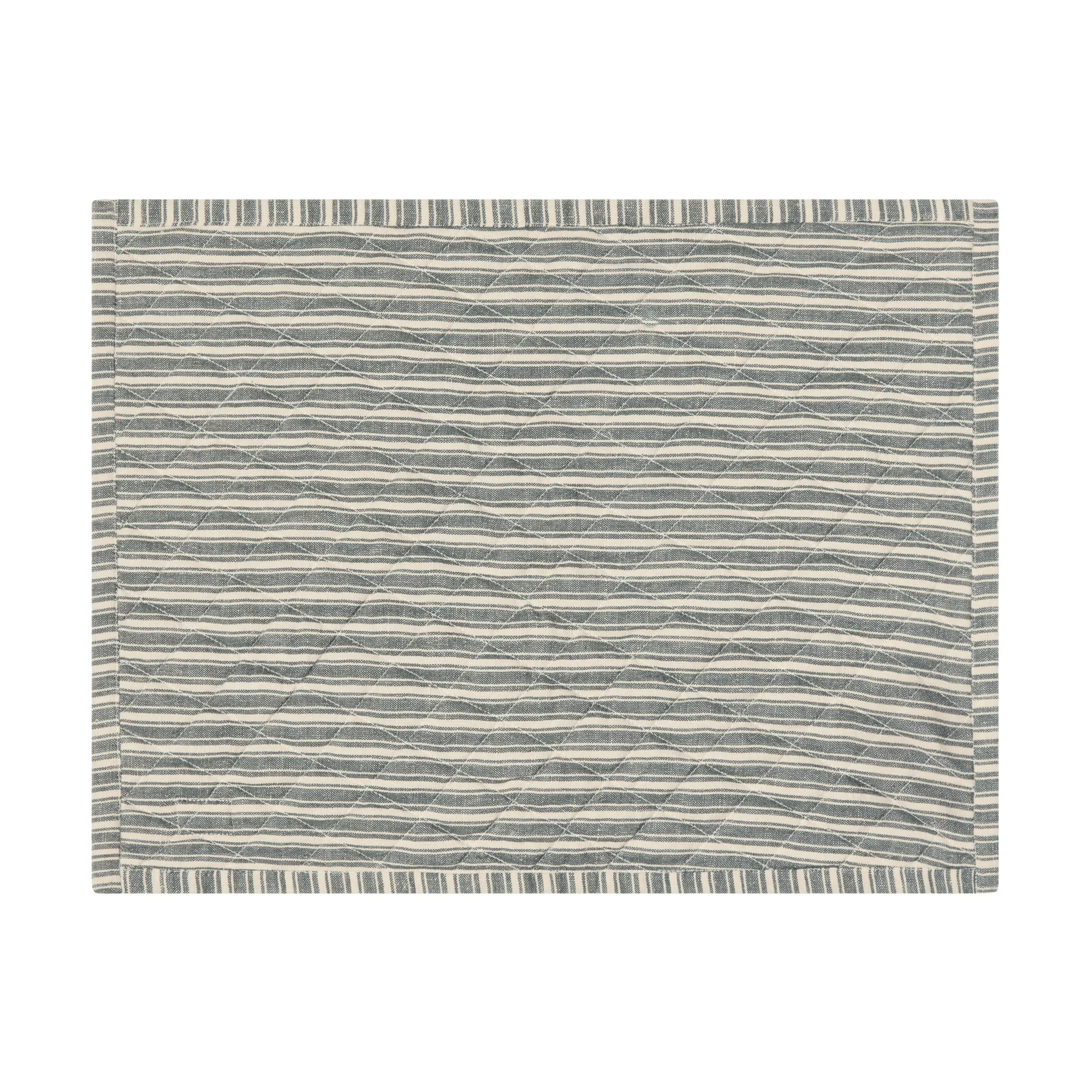 Quilted double-sided placemat, Green-Light beige-red, 35x45 cm Lexington