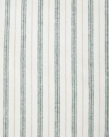 Stripe cotton flannel pillowcase - White-green-beige, 50x90 cm - Lexington