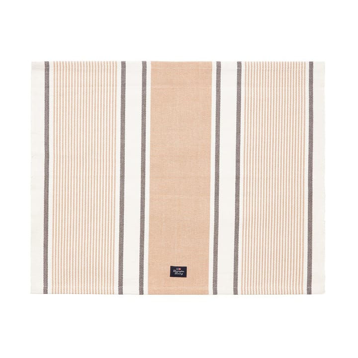 Striped Organic Cotton tablecloth 40x50 cm, Beige Lexington
