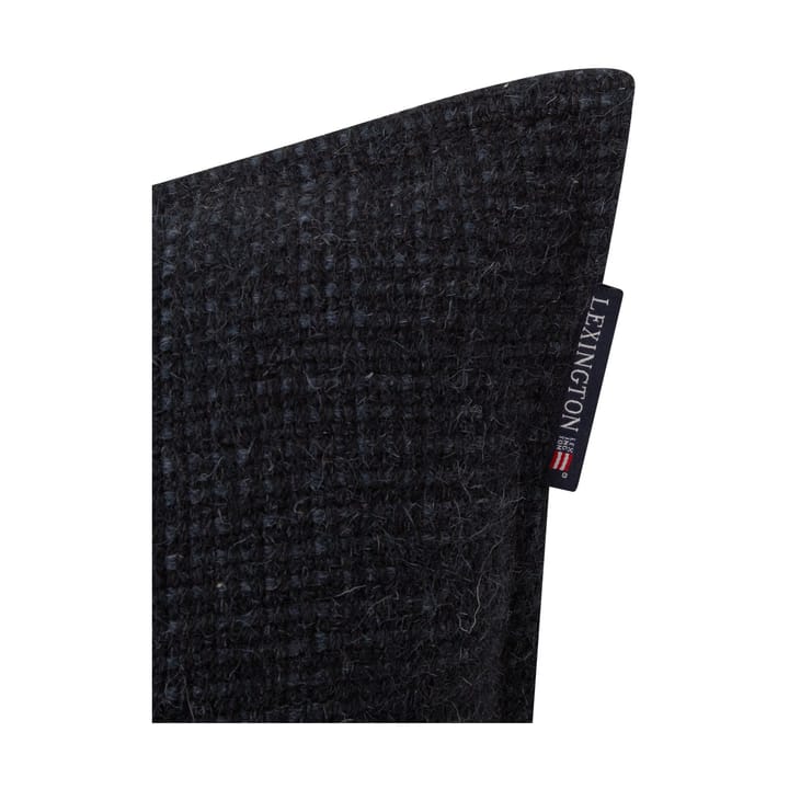 Structured Wool Cotton mix cushion cover 50x50 cm, Dark grey Lexington