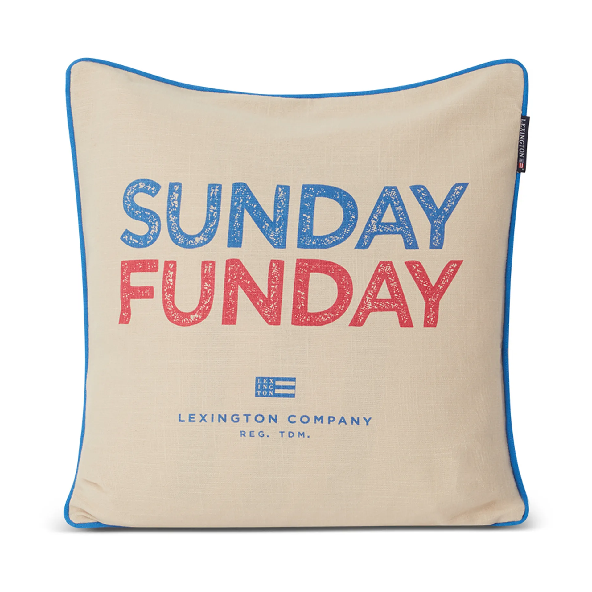Sunday Funday Printed pillowcase 50x50 cm, Beige-blue-pink Lexington