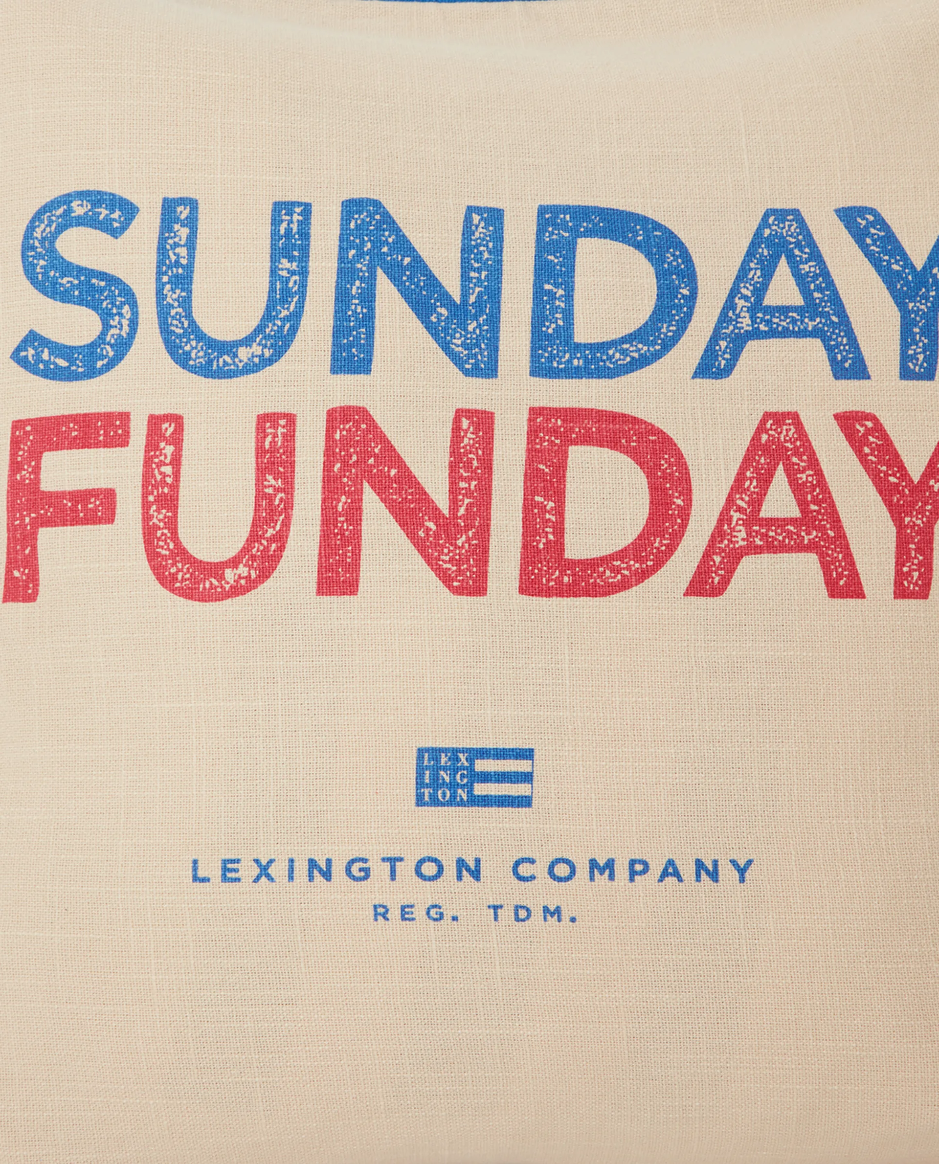 Sunday Funday Printed pillowcase 50x50 cm, Beige-blue-pink Lexington