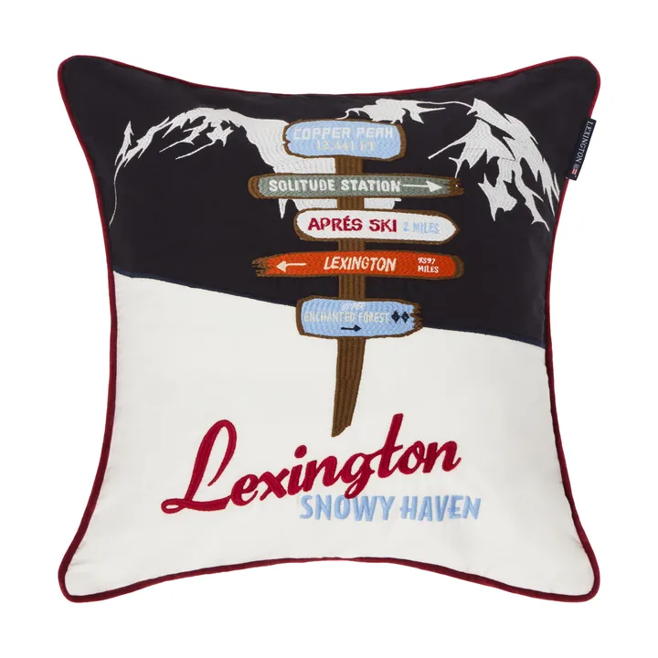 The Sign cushion cover - Navy-white-multi, 50x50 cm - Lexington