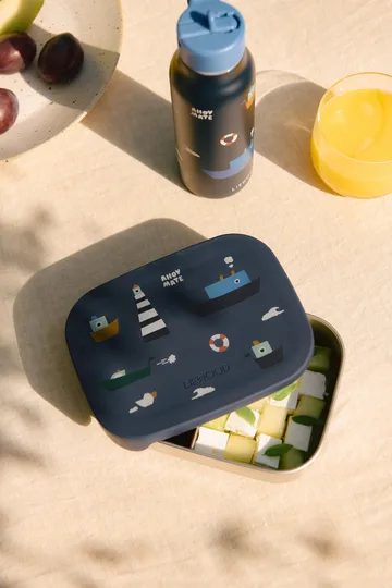 Arthur lunchbox 13.5x17 cm - Sailing-classic navy - Liewood