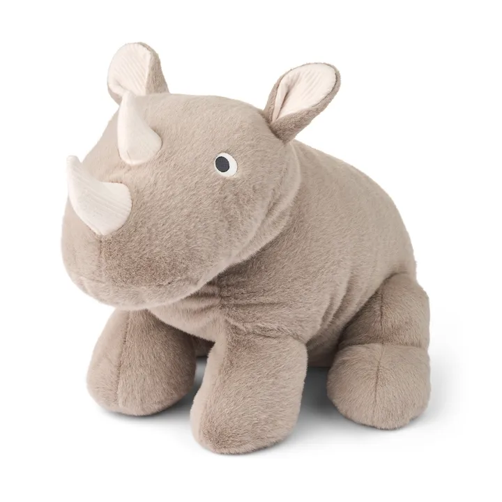 Barnaby Rhino soft toy rhinoceros large - Stone beige - Liewood