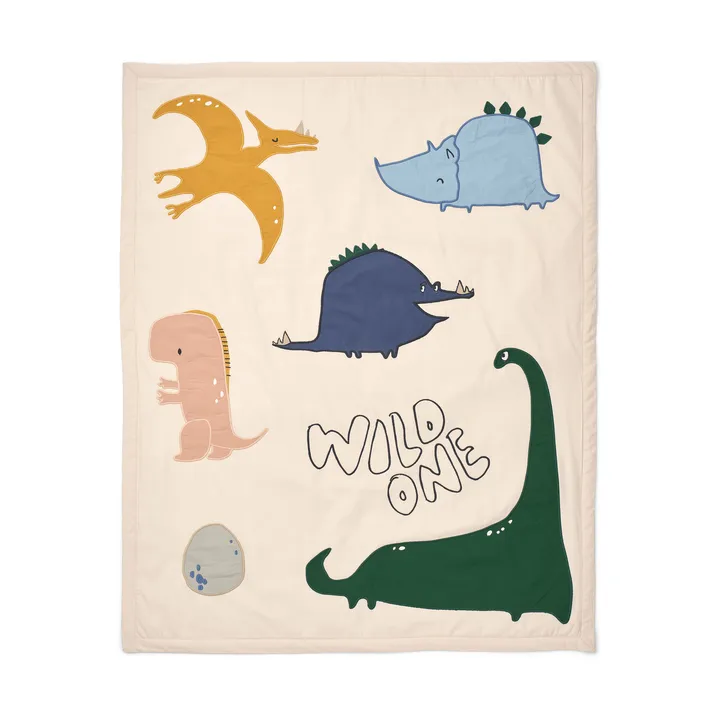 Bob blanket - Dino roar-Sandy, 80x100 cm - Liewood