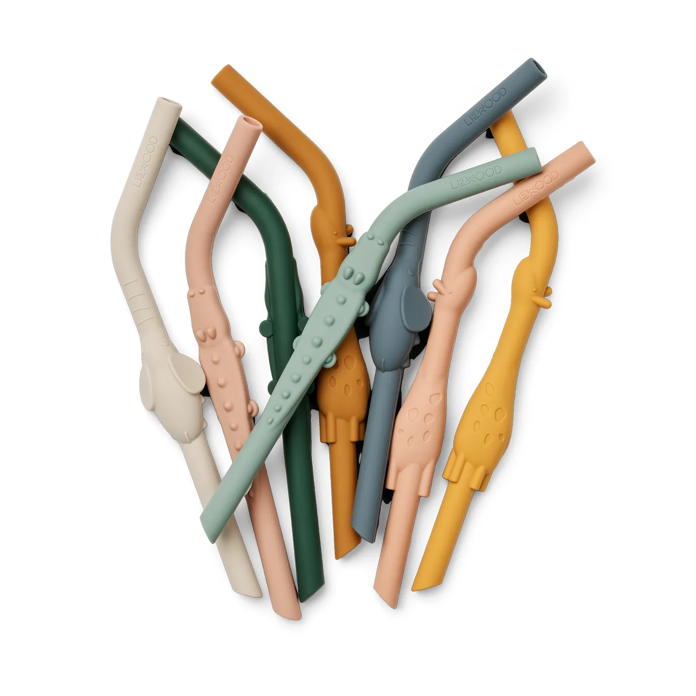 Carlson All Together straws 8 pieces, Yellow mellow multi mix Liewood