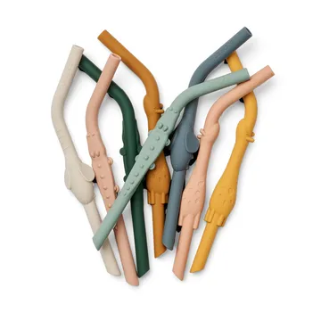 Carlson All Together straws 8 pieces - Yellow mellow multi mix - Liewood