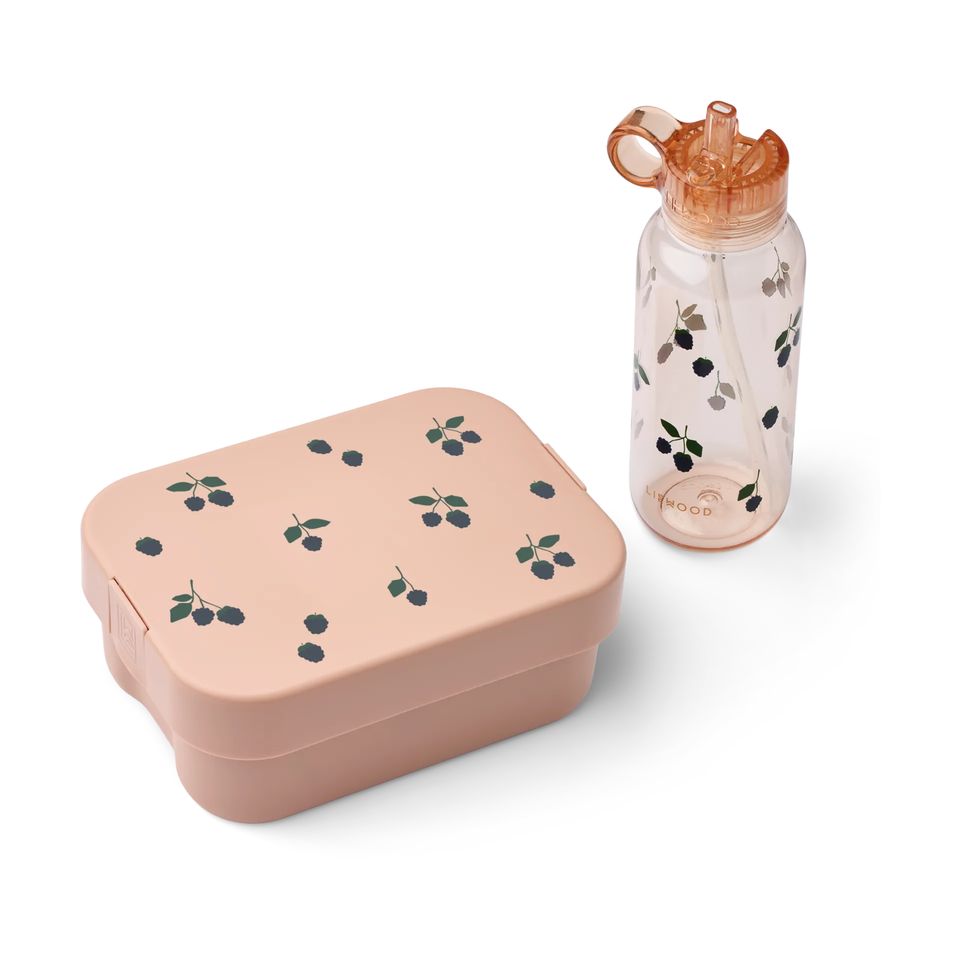 Chelsey printed lunchbox set 2 pieces, Berry-Pale Tuscany Liewood
