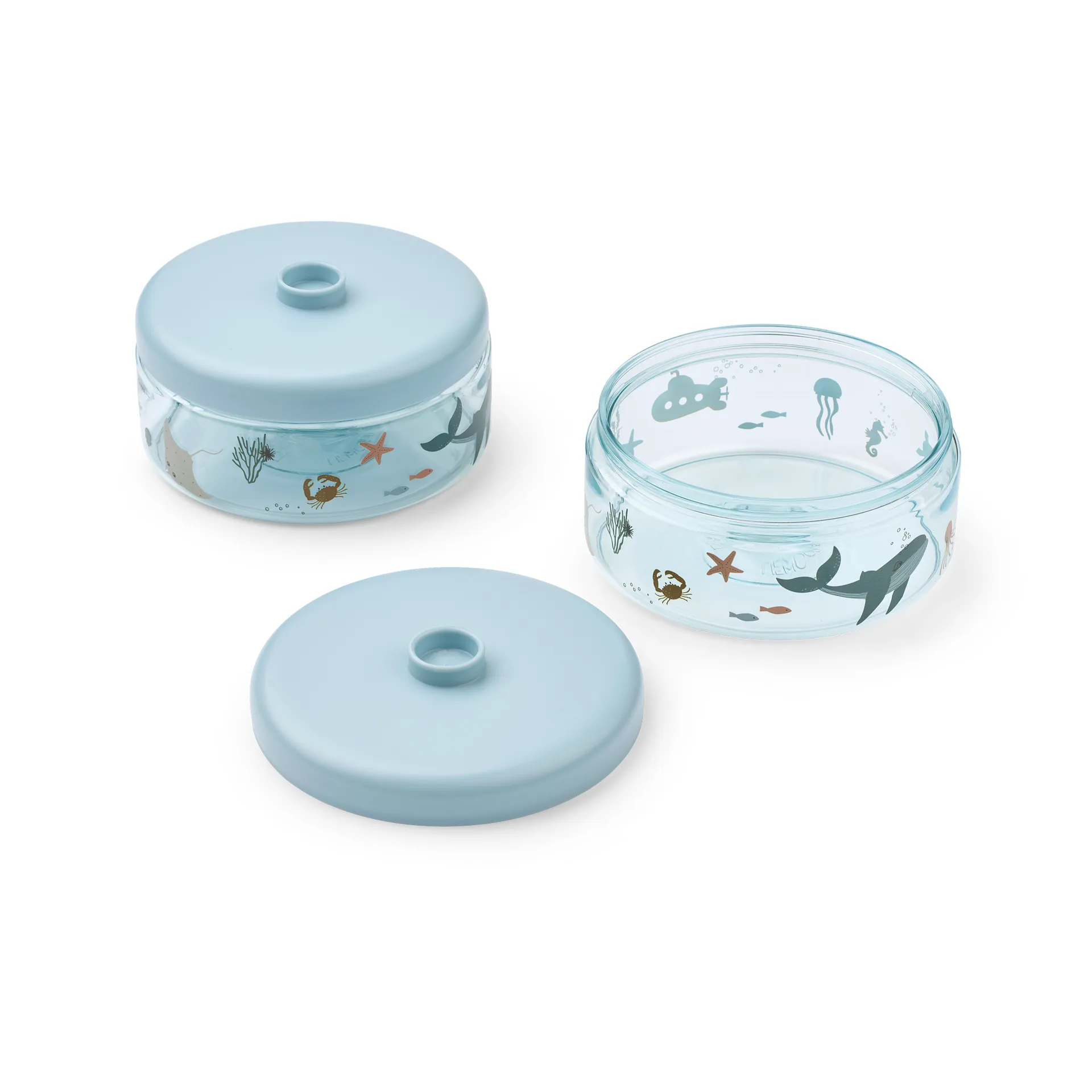 Dominique baby food jars 500 ml 2-pack, Sea creature-sandy Liewood