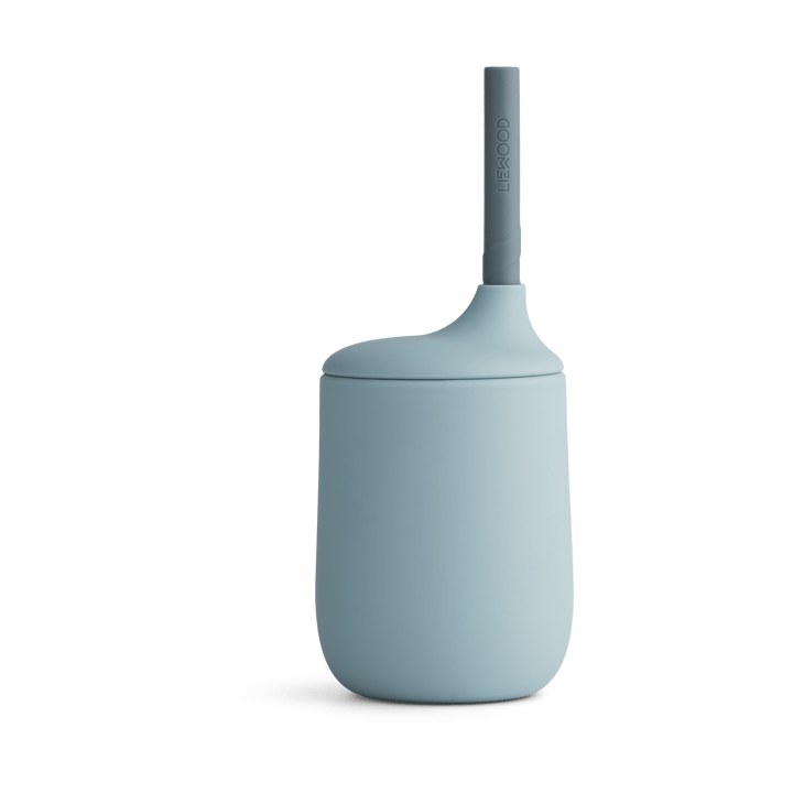 Ellis sippy cup with straw 23 cl - Sea blue-blue wave mix - Liewood