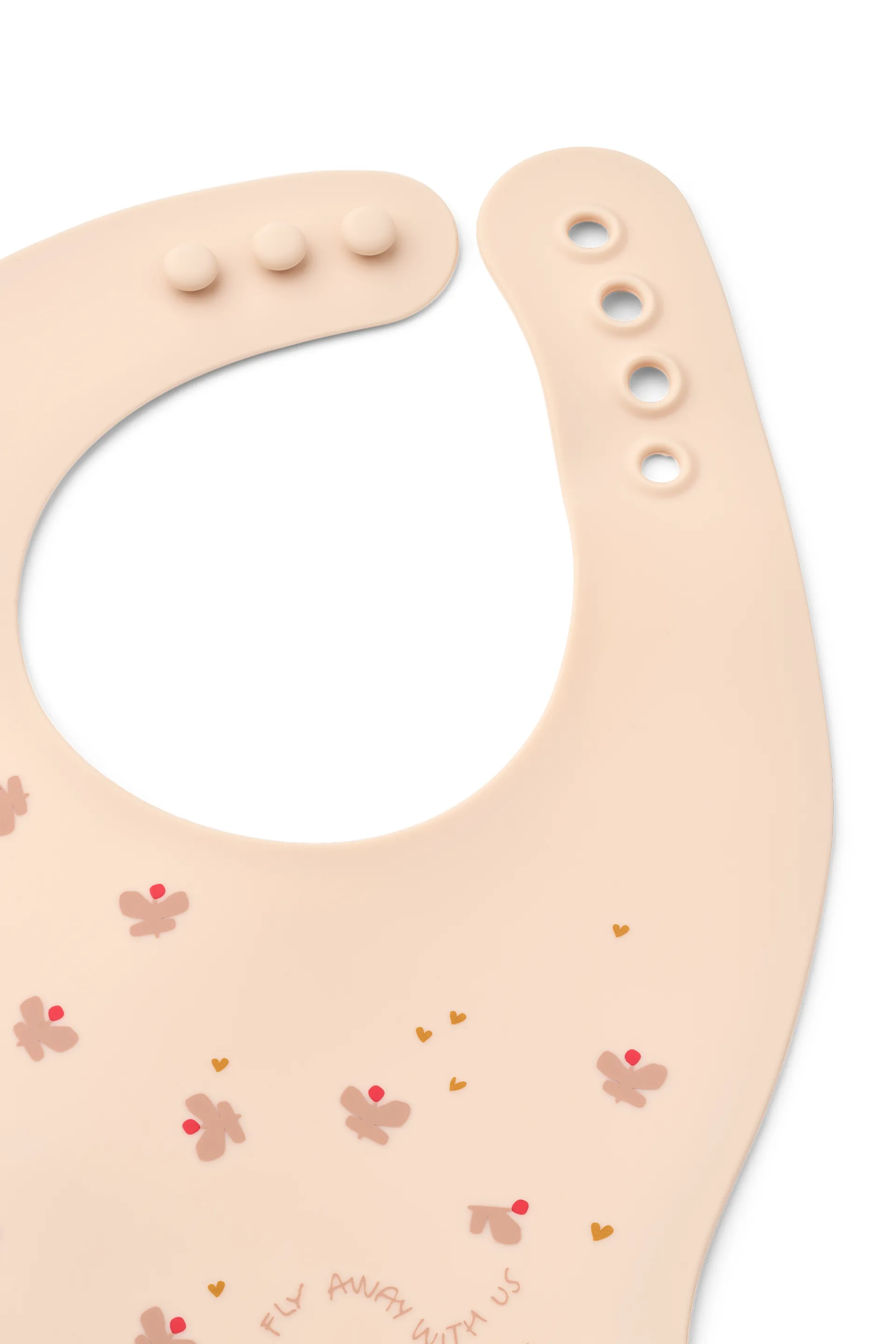 Ember printed bib 2 pieces, Mini Butterfly-apple blossom Liewood