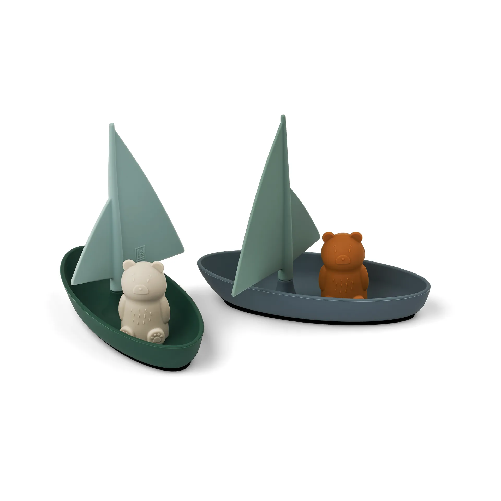 Ensley bath toy boats, 2 pieces, Whale blue multi mix Liewood