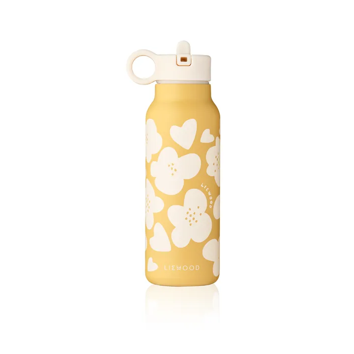 Falk water bottle 35 cl - Flower-lemon yellow - Liewood